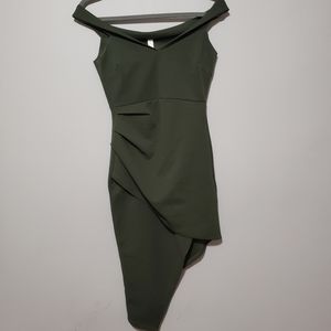 Emerald Shoulder Dress